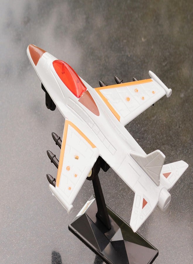 YUIOP - F16 Plane - 2 Pcs - Army Fighter Plane - Friction Powered Pull Back Toy Plane - Realistic Design - Die Cast Plane - Vibrant Colors - Pack of 2 - Image 3